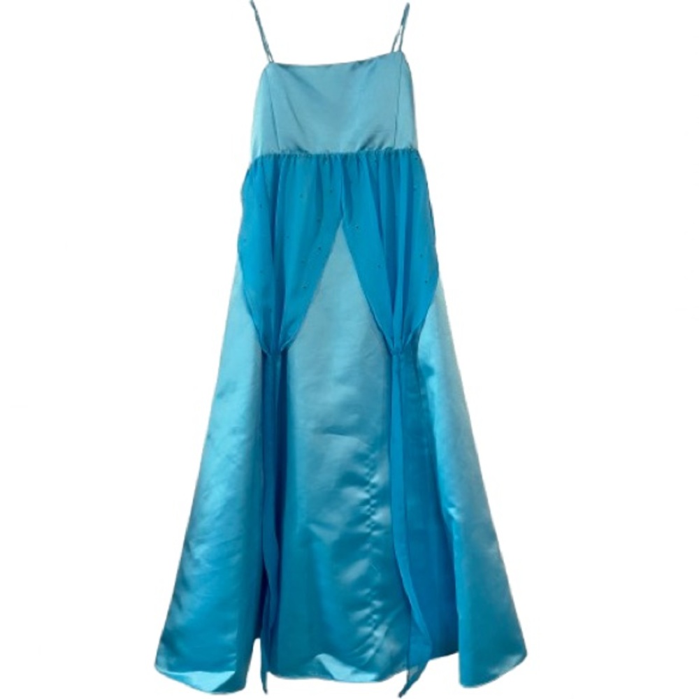 Cinderella-Inspired Satin Gown Dance Costume Semi-Formal 12